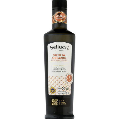 Bellucci Olive Oil, Organic, Extra Virgin, Sicilia