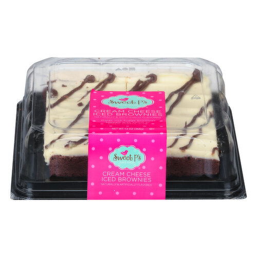 Sweet P's Bake Shop Iced Brownies, Cream Cheese