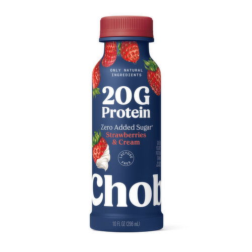 Chobani Yogurt Drink, Greek, Lowfat, Strawberry Cream