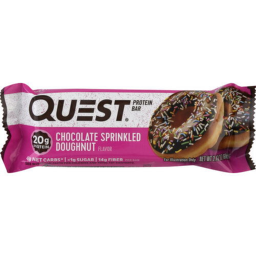 Quest Protein Bar, Chocolate Sprinkled Doughnut Flavor