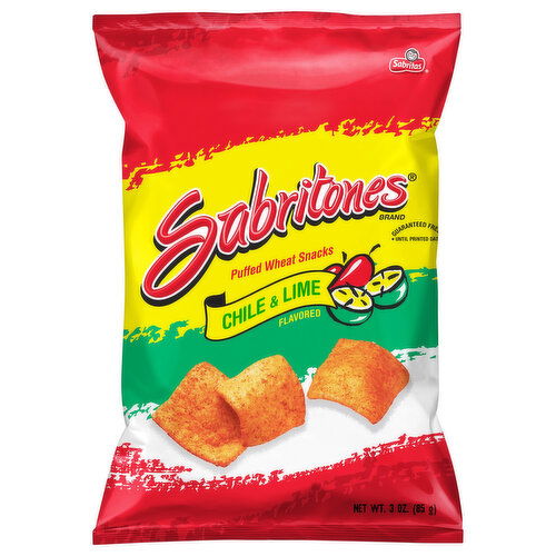 Sabritones Puffed Wheat Snacks, Chile & Lime Flavored