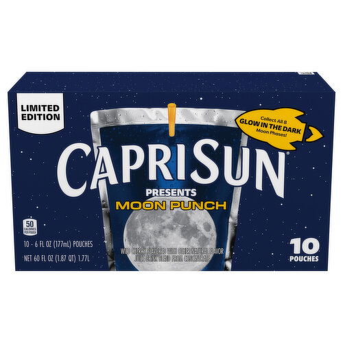 Capri Sun Moon Punch Wild Cherry Flavored Juice Drink Blend - 10 Each