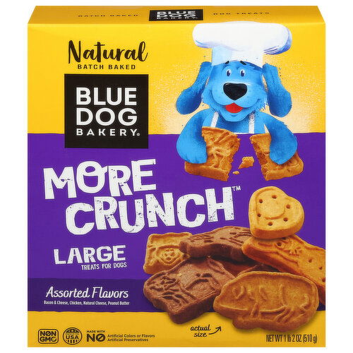 Blue Dog Bakery Treats for Dogs, Assorted Flavors, Large