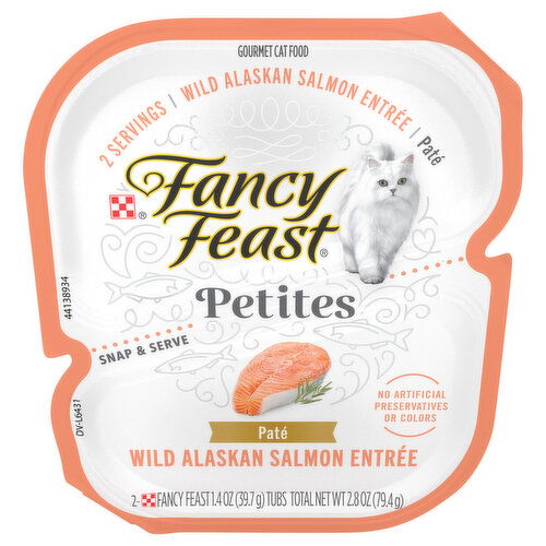 Fancy Feast Cat Food, Gourmet, Wild Alaskan Salmon Entree, Pate