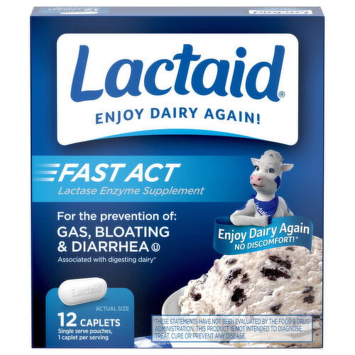 Lactaid Lactase Enzyme Supplement, Caplets