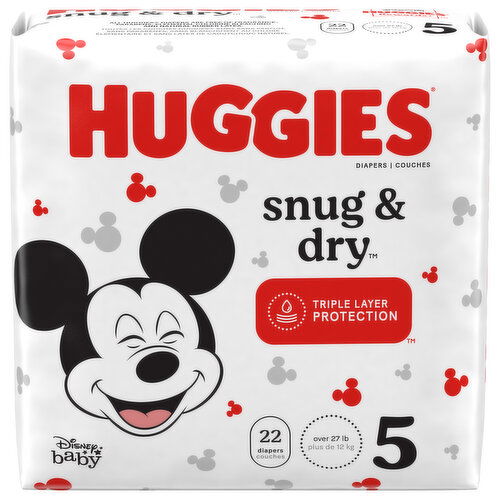 Huggies Diapers, Disney Baby, 5 (Over 27 lb)