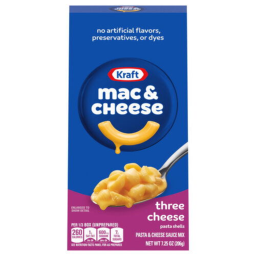 Kraft Three Cheese Mac & Cheese - 7.25 Ounce