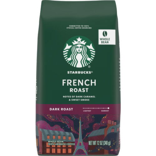 Starbucks Coffee, 100% Arabica, Whole Bean, Dark Roast, French Roast