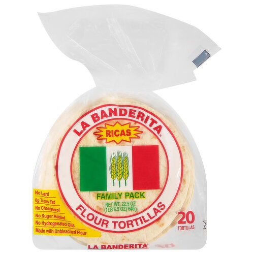 La Banderita Flour Tortillas, Family Pack