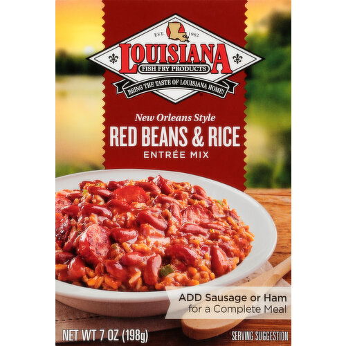 Louisiana Fish Fry Products Entree Mix, Red Beans & Rice, New Orleans Style