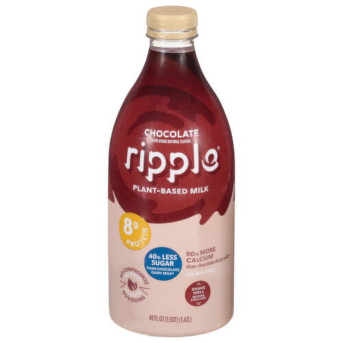 Ripple Milk, Plant-Based, Dairy-Free, Chocolate