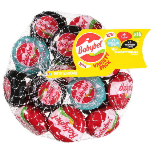 Babybel Cheese, Semisoft, Assorted, Mini, Variety Pack