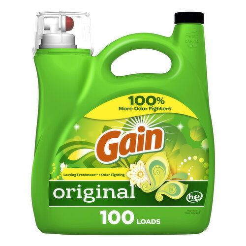 Gain Liquid Laundry Detergent, Original Scent, 100 loads - 144 Fluid Ounce
