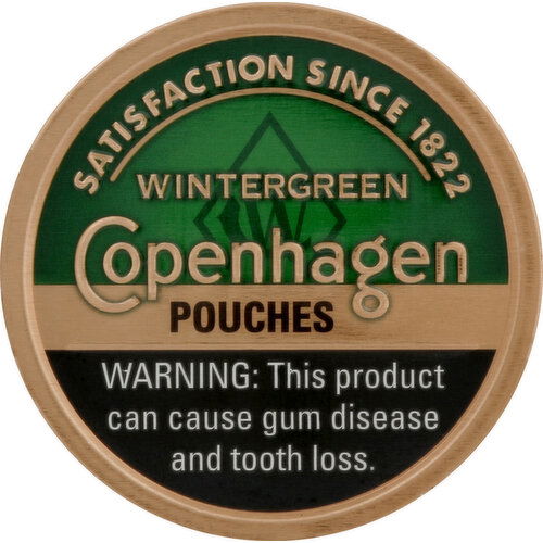 Copenhagen Smokeless Tobacco, Wintergreen, Pouches