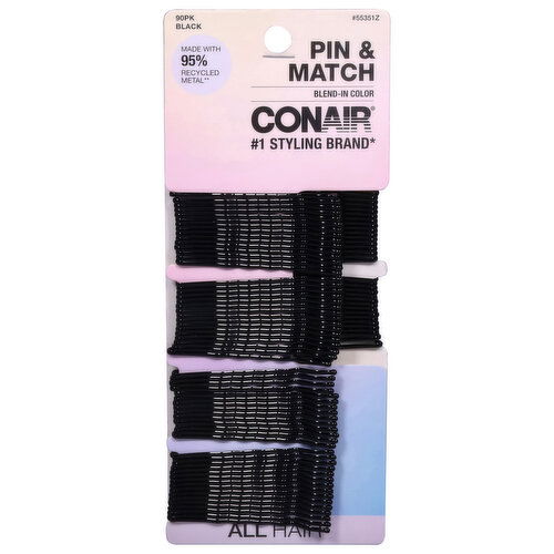 Conair Black Blend-In Color Pin & Match - 90 Each