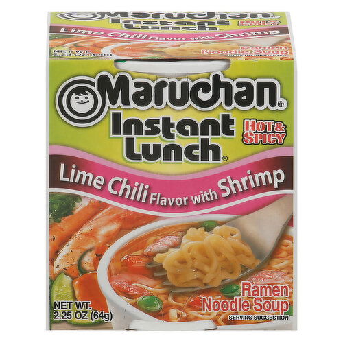 Maruchan Ramen Noodle Soup, Lime Chili Flavor with Shrimp, Hot & Spicy