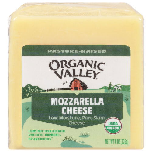 Organic Valley Cheese, Mozzarella, Part-Skim, Low Moisture