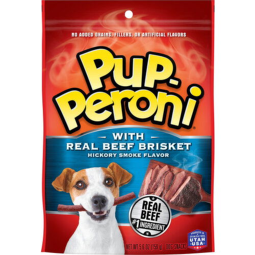 Pup-Peroni Dog Snacks, with Real Beef Brisket, Hickory Smoke Flavor