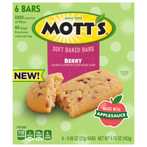 Mott's Bars, Soft Baked, Berry