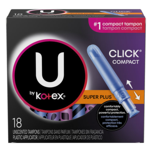 U by Kotex Tampons, Super Plus, Unscented