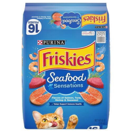 Friskies Cat Food Salmon Tuna Shrimp Seaweed Seafood Sensations Super 1 Foods