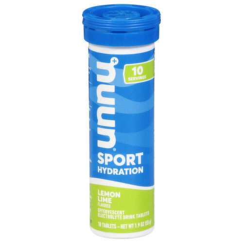 Nuun Sport Hydration, Lemon Lime Flavored, Effervescent Electrolyte Drink Tablets