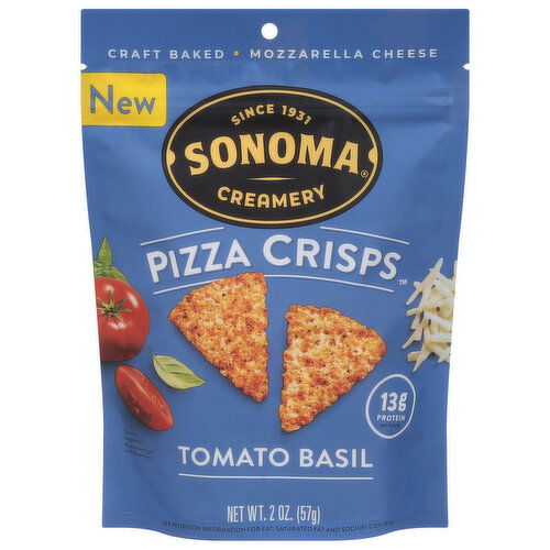 Sonoma Creamery Pizza Crisps, Tomato Basil