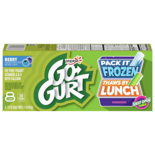 Go Gurt Yogurt, Low Fat, Berry