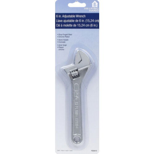 Helping Hand Adjustable Wrench, 6 Inch