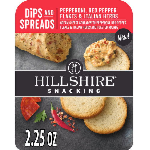 Hillshire Snacking Dips and Spreads Pepperoni, Red Pepper Flakes & Italian Herbs - 2.25 Ounce
