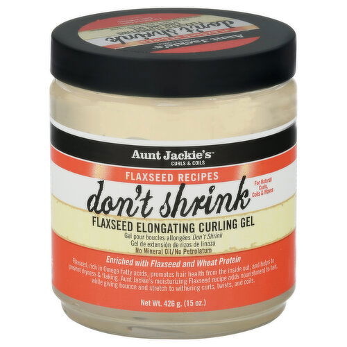 Aunt Jackie's Curling Gel, Flaxseed Elongating, Don't Shrink