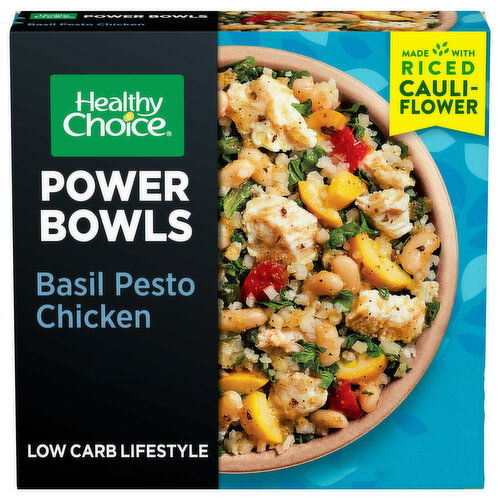 Healthy Choice Power Bowls Basil Pesto Chicken With Riced Cauliflower Frozen Meal