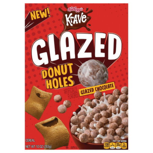 Krave Donut Holes Glazed Chocolate Cereal - 10 Ounce