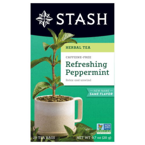 Stash Caffeine-Free Refreshing Peppermint Herbal Tea - 20 Each