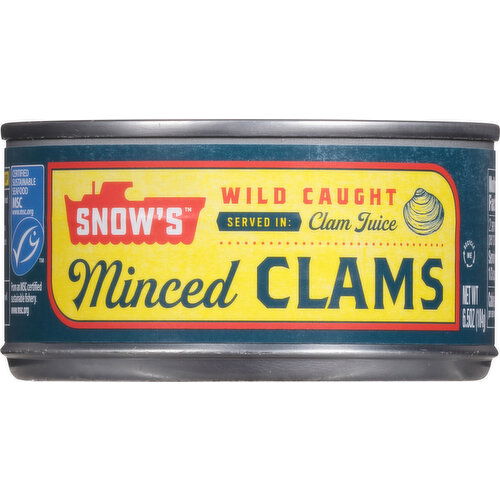 Snow's Clams, Minced, Wild Caught