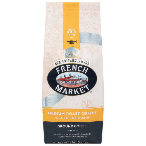 French Market Coffee, Medium Roast, Jazz Brunch Blend