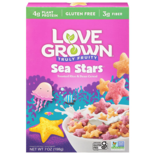 Love Grown Cereal, Truly Fruity, Sea Stars