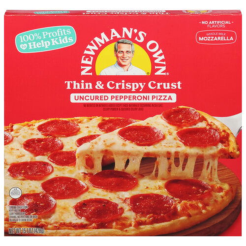 Newman's Own Pizza, Thin & Crispy Crust, Uncured Pepperoni