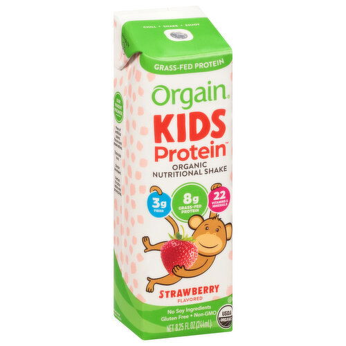 Orgain Nutritional Shake, Organic, Strawberry Flavored