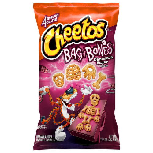 Cheetos Snacks, Bag of Bones, Cinnamon Sugar Flavored