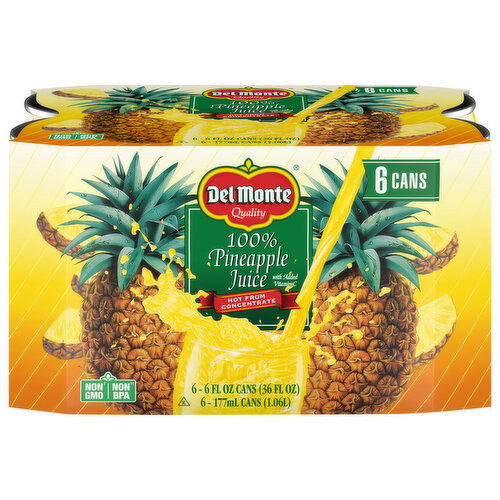 Del Monte Pineapple Juice - 6 Each