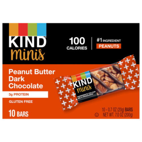 Kind Bars, Peanut Butter Dark Chocolate, Minis