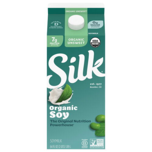 Silk Soymilk, Organic, Unsweet