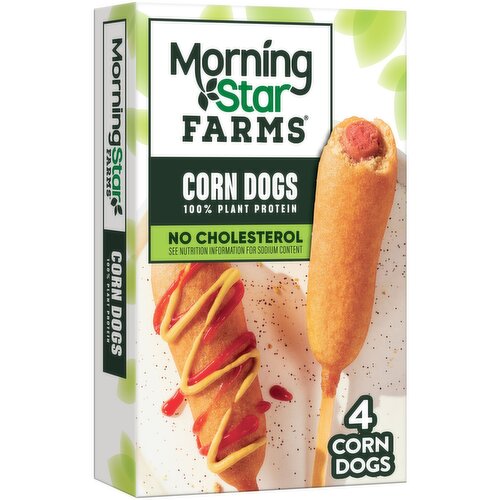 MorningStar Farms Plant Based Corn Dogs, Original - 10 Ounce