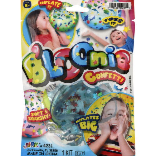 Bloonie Plastic Balloon, Confetti