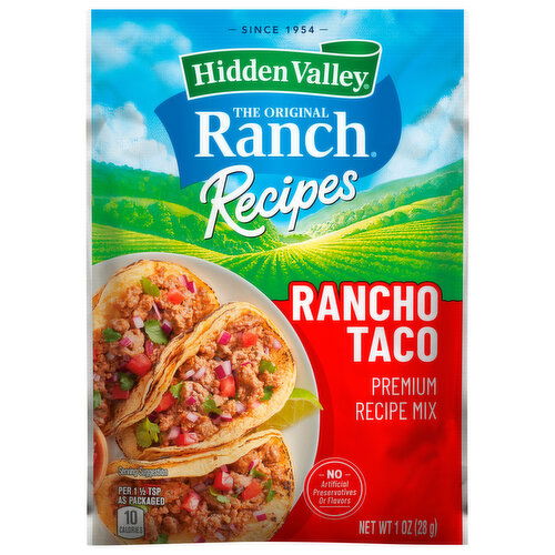 Hidden Valley Recipe Mix, Rancho Taco, Premium