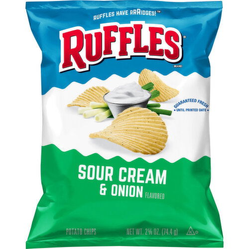 Ruffles Potato Chips, Sour Cream & Onion