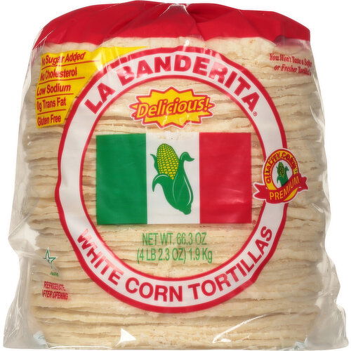 La Banderita Tortillas, White Corn