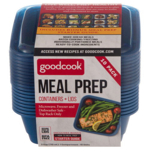 GoodCook Containers + Lids, 10 Pack