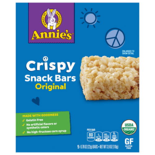 Annie's Snack Bars, Original, Crispy